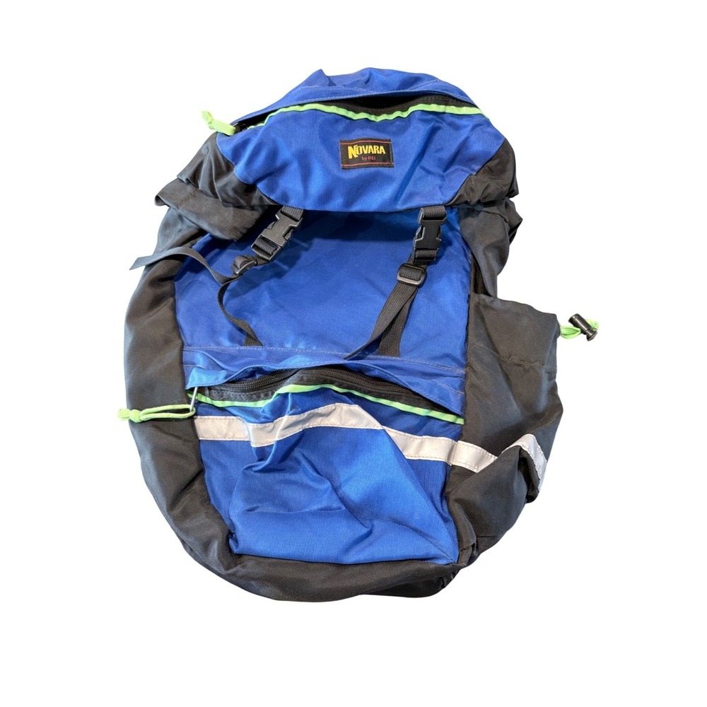 Novara by REI Bicycle Pannier Bag Blue Black Reflective Cycling Commuter Bag